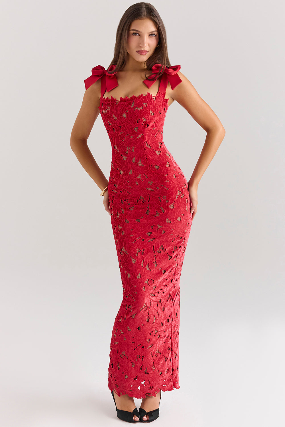 Tiana Bow Lace Dress