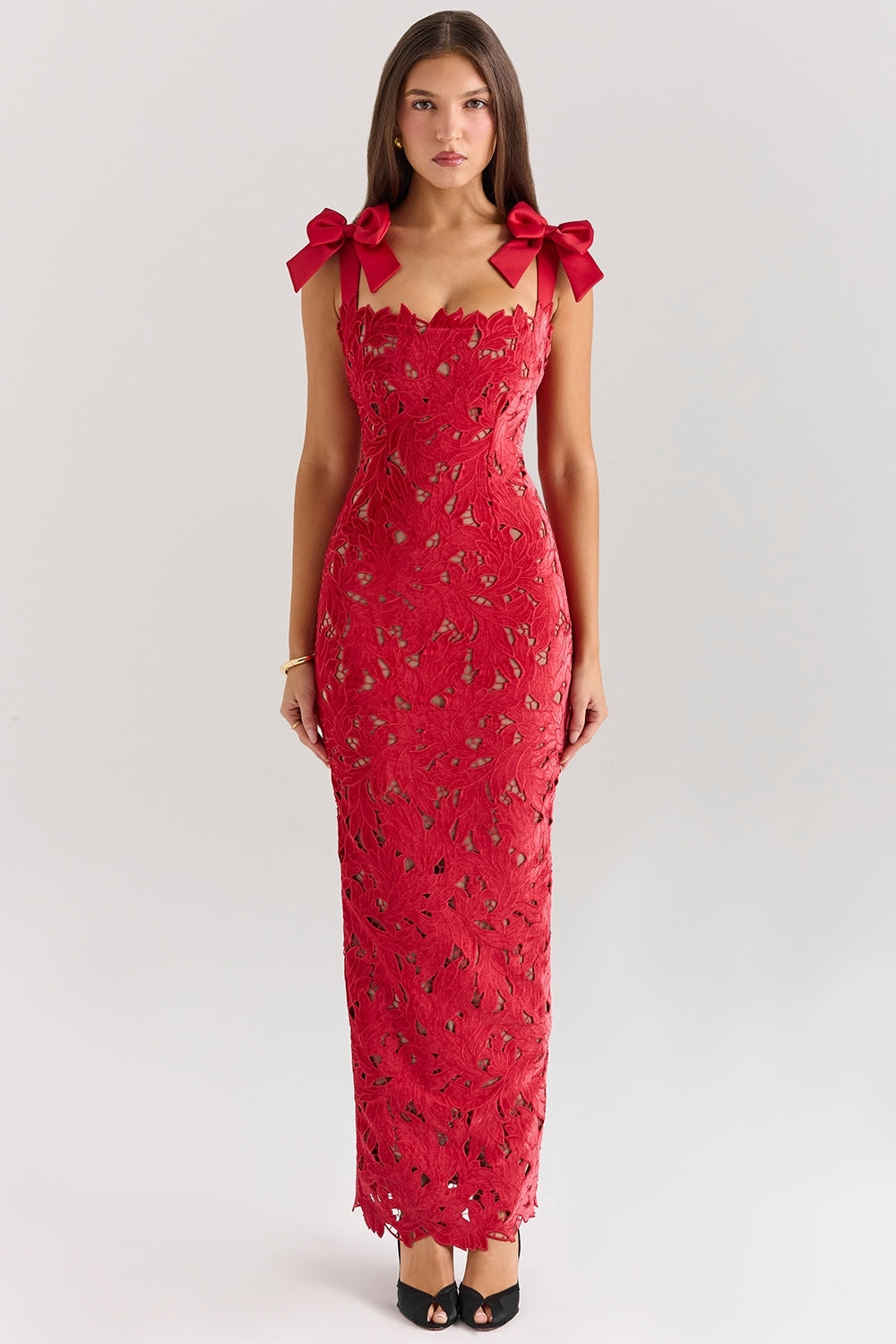 Tiana Bow Lace Dress