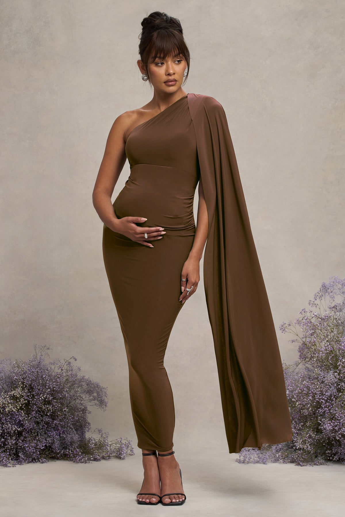 Amaryllis Chocolate Maxi Dress
