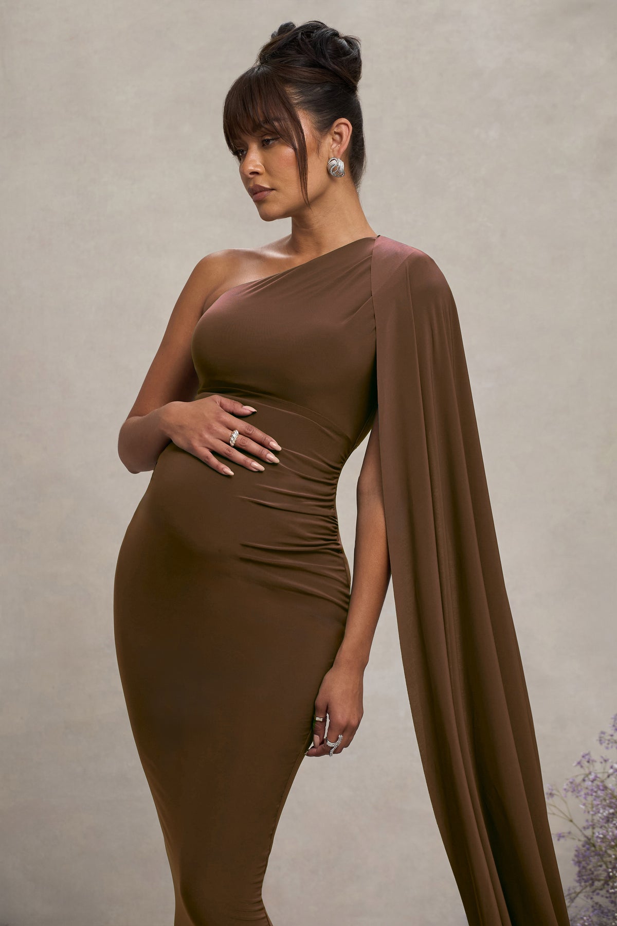 Amaryllis Chocolate Maxi Dress