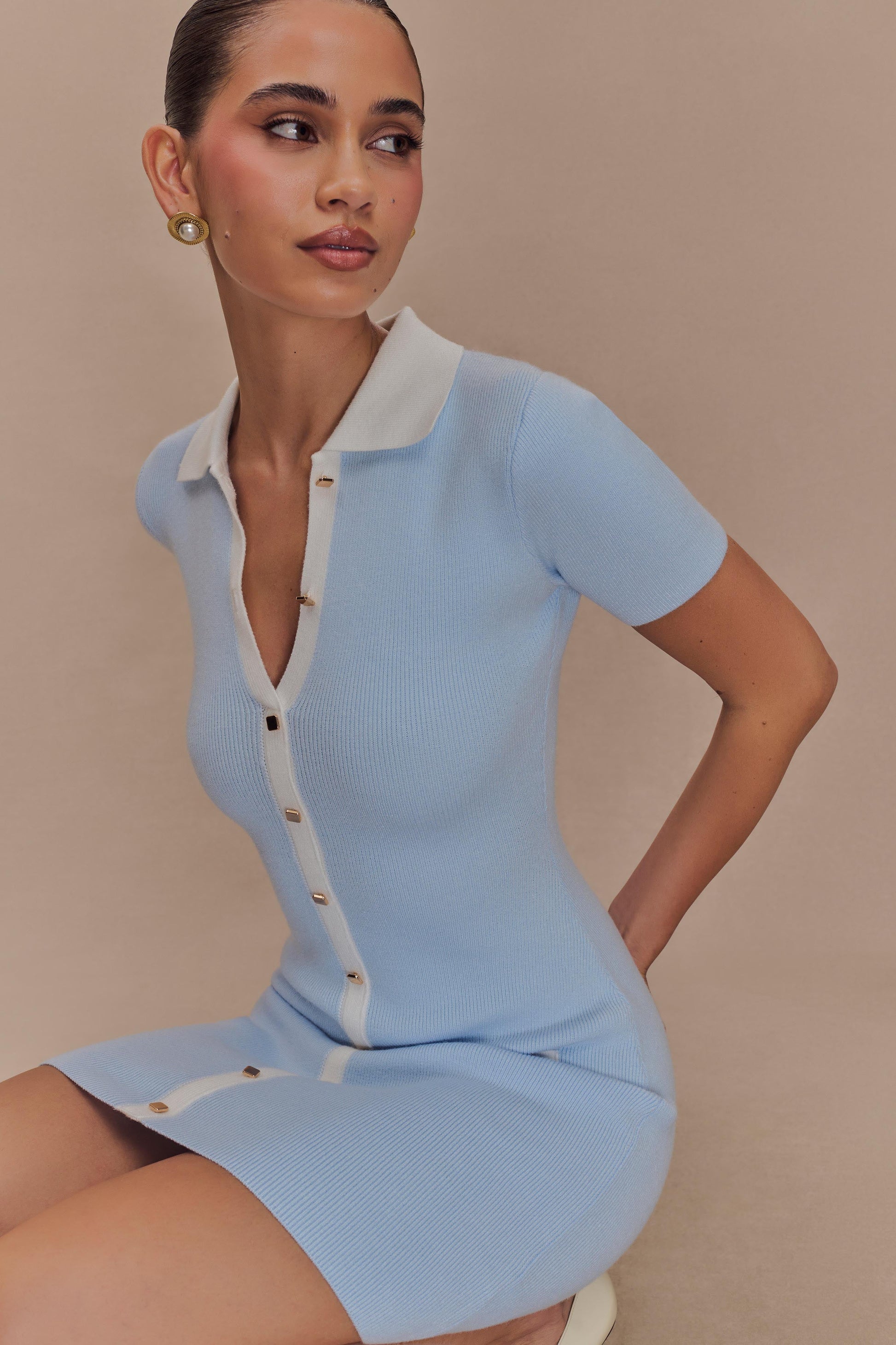 Seema Contrast Mini Dress