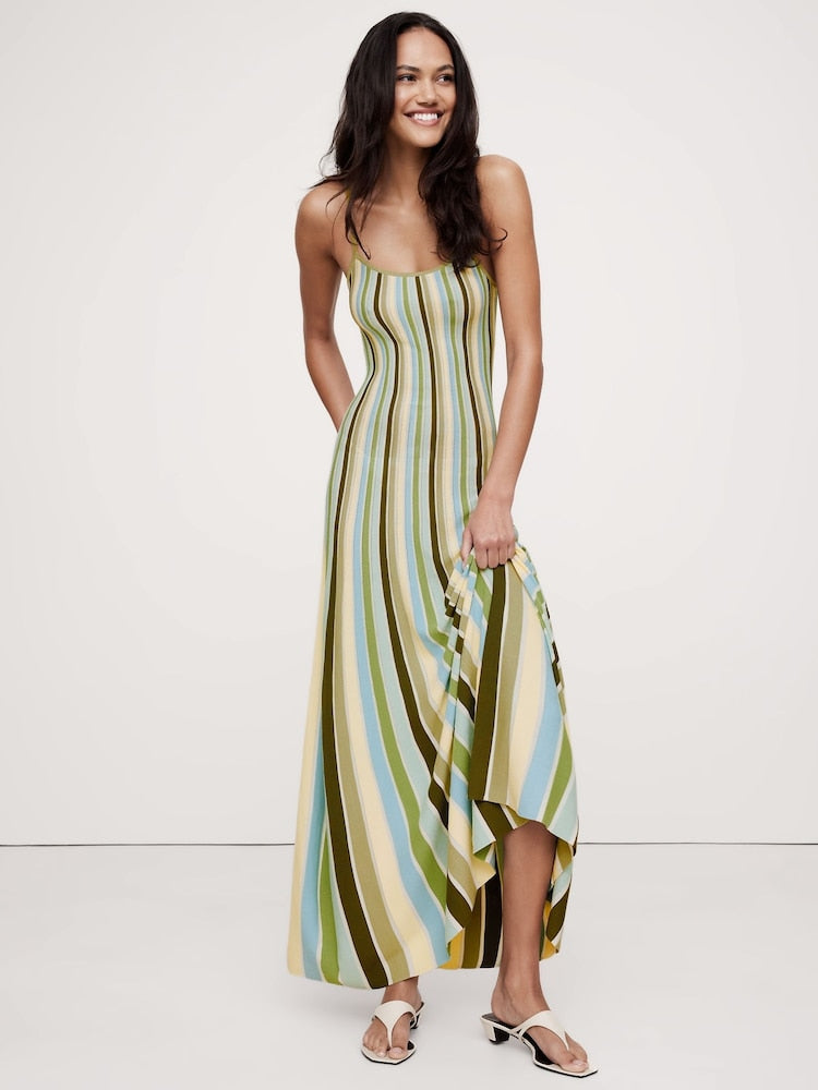 Sculpted Stripe Dress