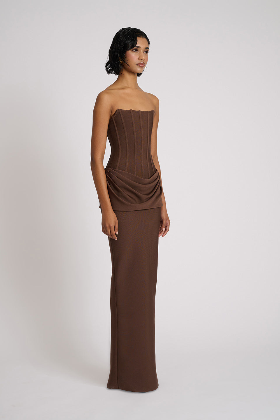 Mocha Sculpt Gown