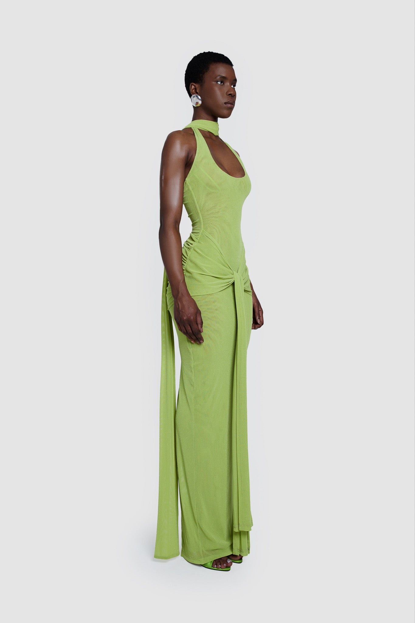 Naomi Pistache Dress